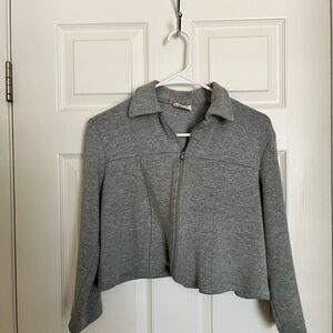 Clio Heather Gray Zip-Up Jacket